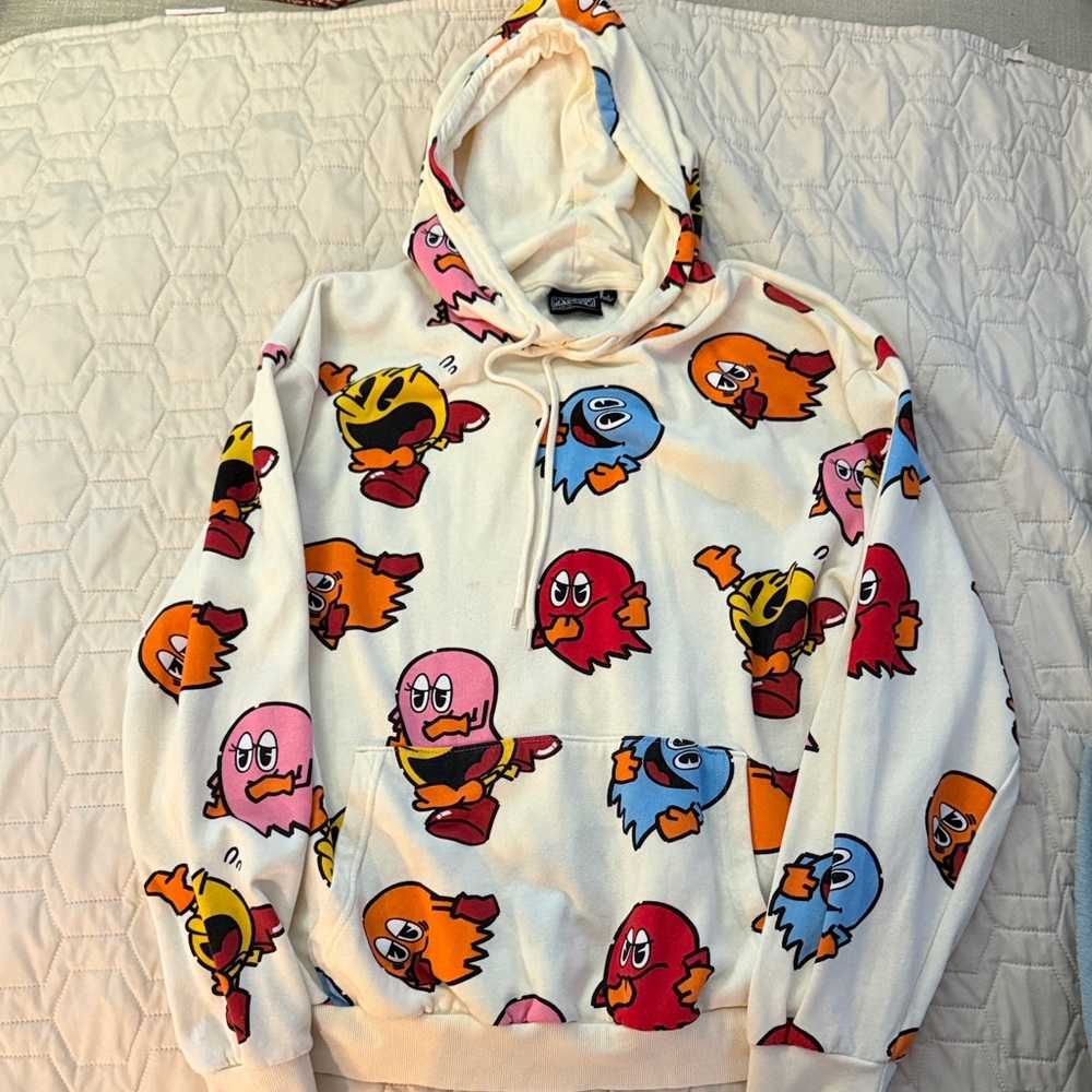 PAC-Man Arcade Unisex Colorful Character Print Hoodie Adult L
